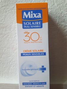 crème solaire mixa spf30