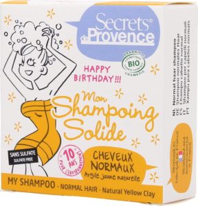 SHAMPOING SOLIDE cheveux normaux Argile jaune naturelle