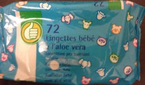 72 lingettes bébé à l’aloe vera