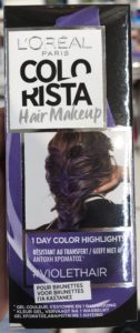 Colorista Hair Makeup 1 Day Color Highlights #VioletHair pour brunettes