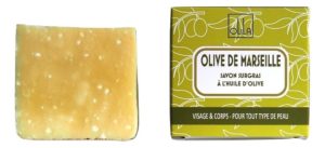 Savon OLIVE DE MARSEILLE (Nature), surgras 6-8%, sans huile de palme sans huile essentielle