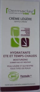 Crème légère hydratante été et temps chauds