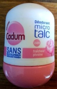 déodorant micro talc Cadum fraicheur pivoine