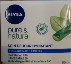 Soin jour hydratant Pure & Natural peaux normales et mixtes